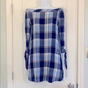 Blue plaid dress